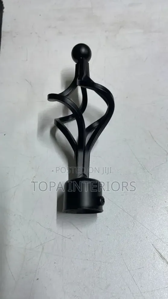 Black Decorative Finials Curtain Rod Accessories Flower Ends