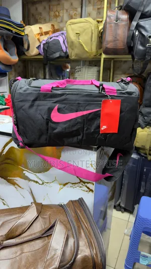 Nike Gym Bags Black With a Pink Tick