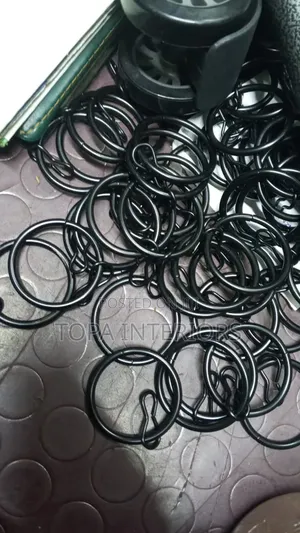 Curtain Rod Accessories Black Drapery Metallic Curtain Rings