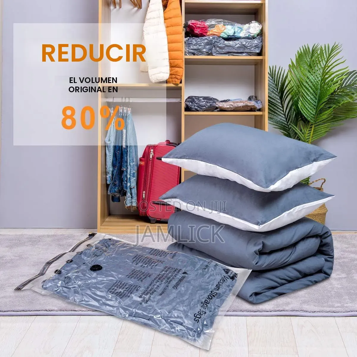 Single Piece Vacuum Storage Bag (80×120cm) - Hk