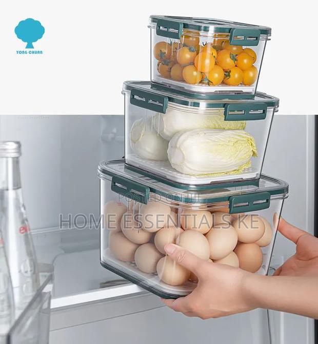 *3pcs \ Set Stackable Multipurpose Food Storage Containers 2l,3l,5l - thumbnail 4