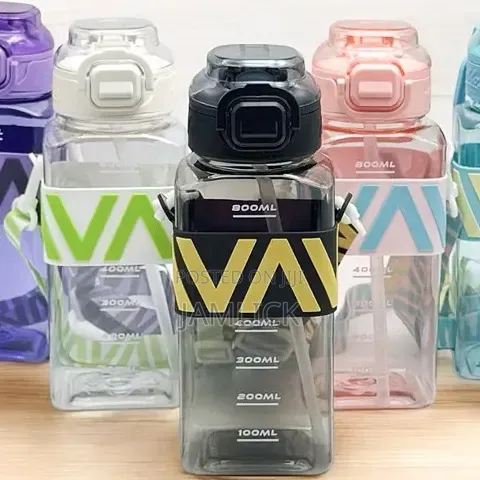 Versatile Sports Bottle 800ml Va Square Hello Bottle - Hk