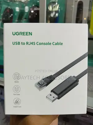 Ugreen Cm204-50773 Usb To Rj45 Flat Console Cable 1.5m