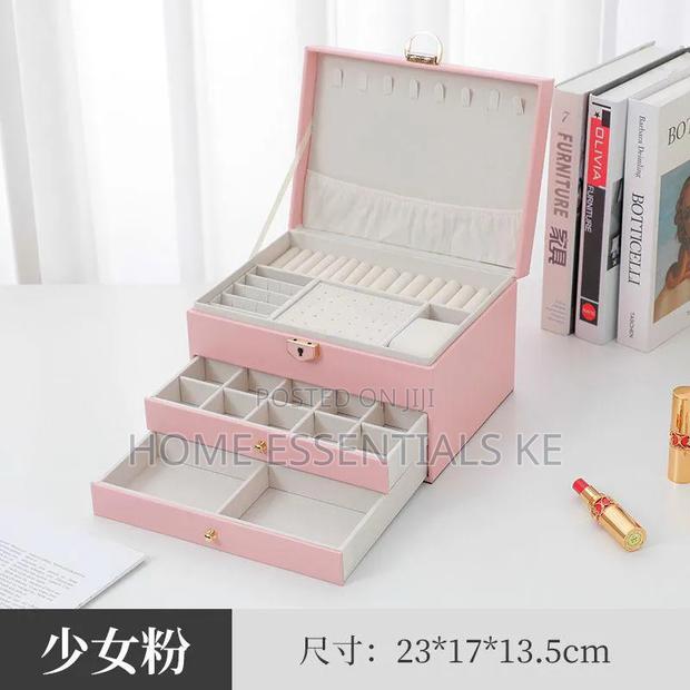 *Multi-Layer Jewelry Storage Box Necklace \ Earrings Organizer Case - thumbnail 4