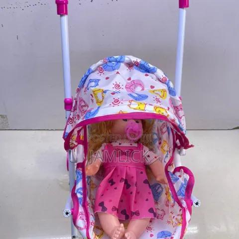 28cm Baby Doll With Stroller Set - Ve - thumbnail 2