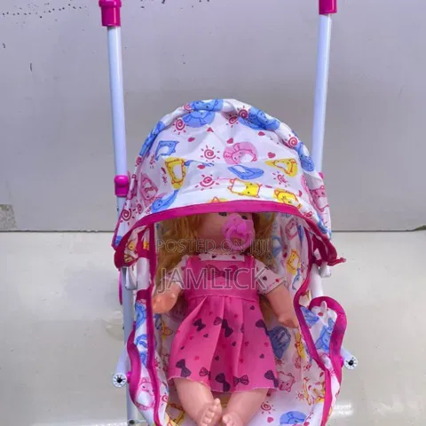 28cm Baby Doll With Stroller Set - Ve