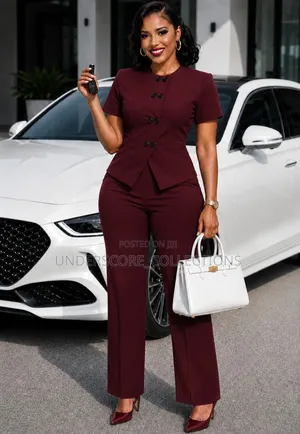 Executive Ladies Shortsleeved Trouser Suit