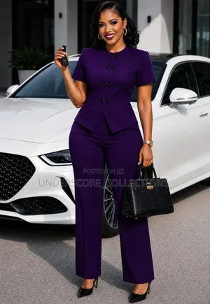 Executive Ladies Shortsleeved Trouser Suit