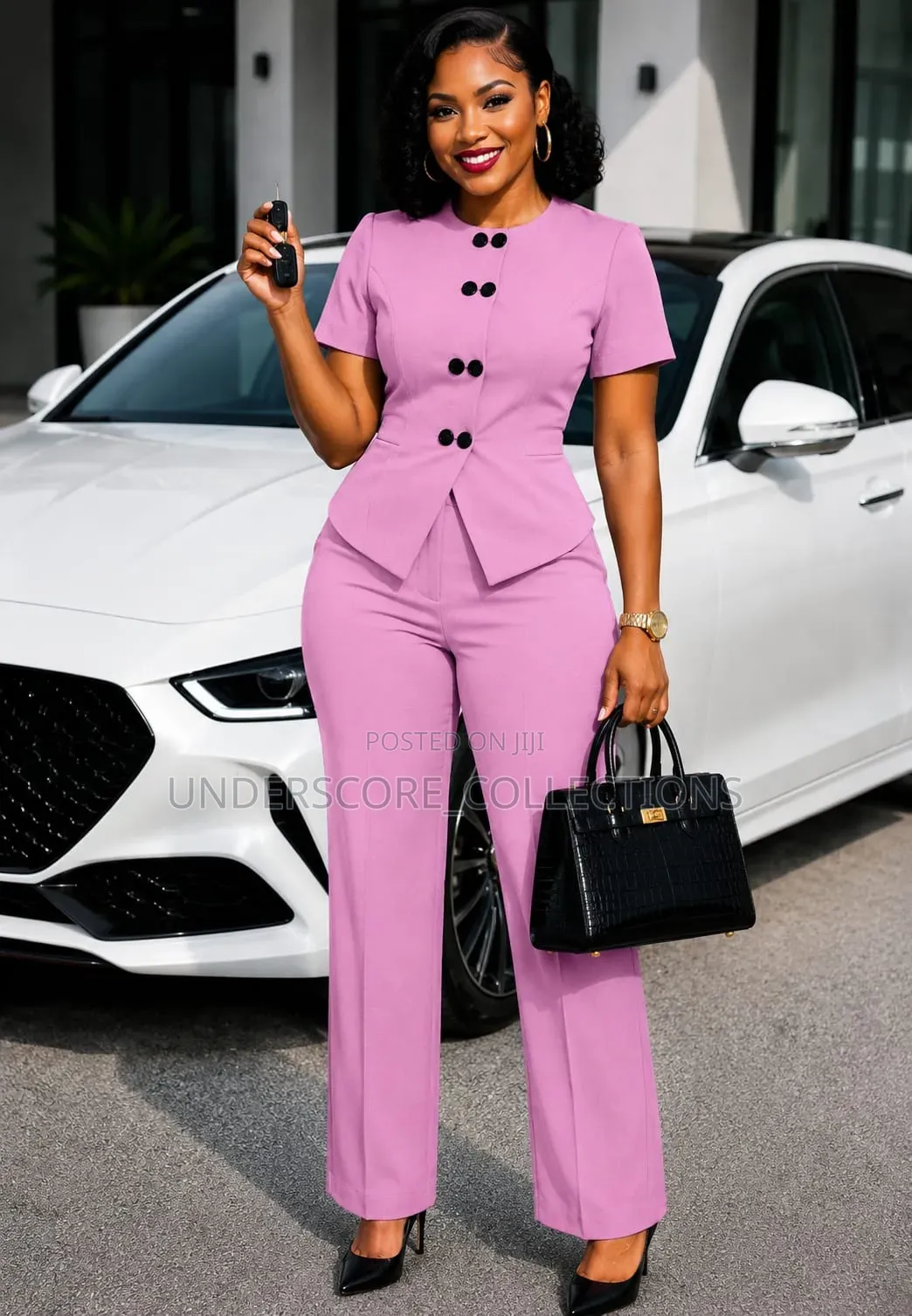 Executive Ladies Shortsleeved Trouser Suit