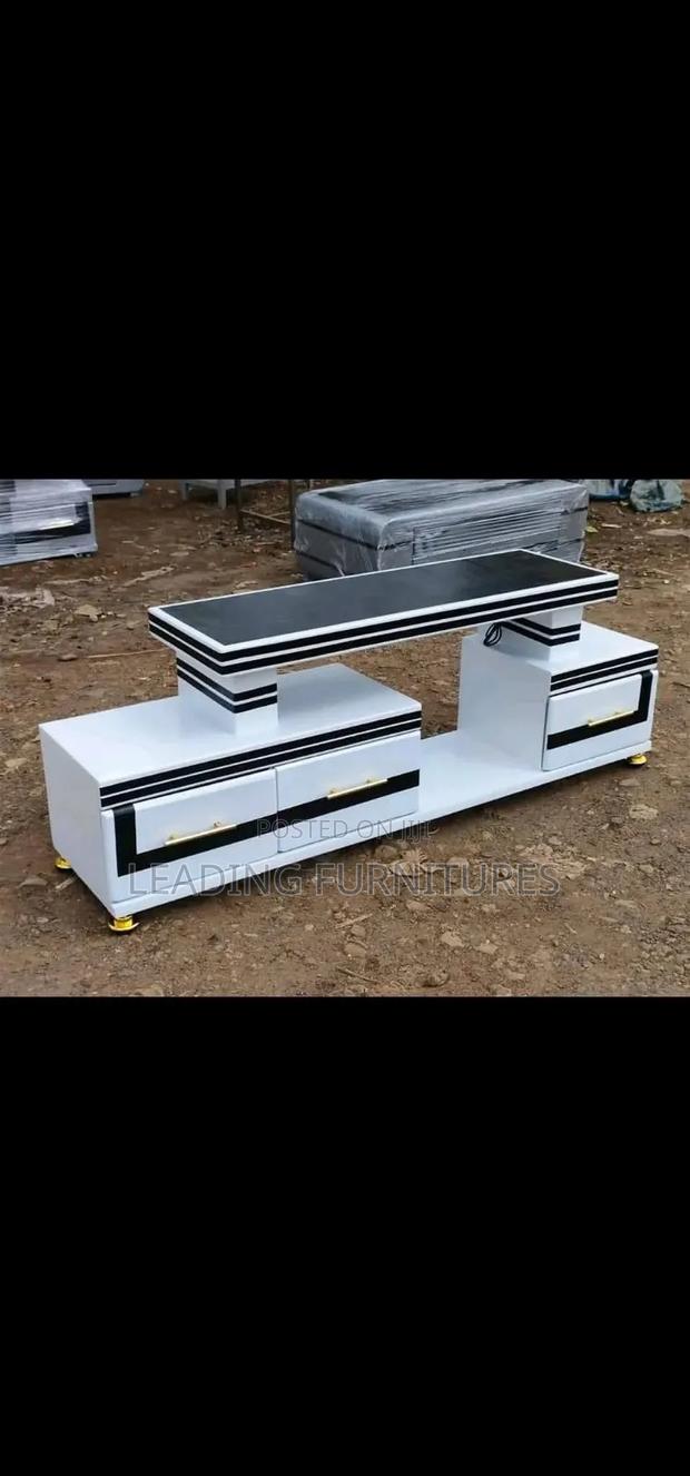White Tv Stand Black Top 5fit