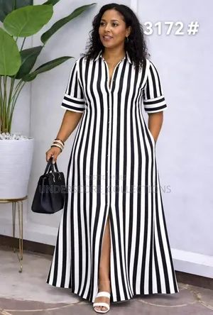 Ladies Stripped Maxi Dresses
