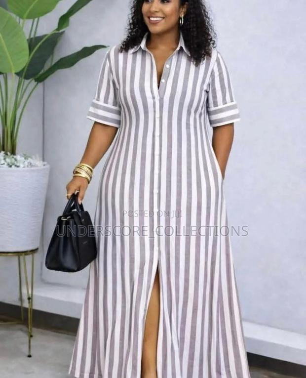 Ladies Stripped Maxi Dresses - thumbnail 3