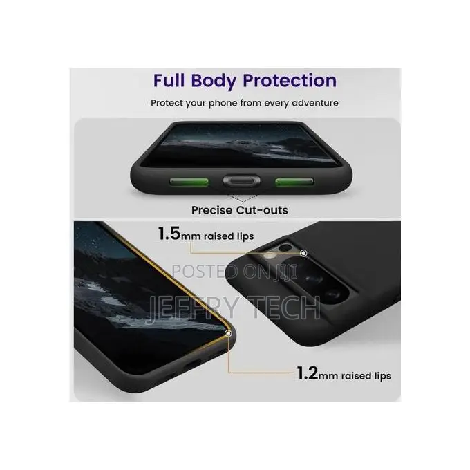 Soft Flexible Silicone Case for Google Pixel 6 Pro, Shockproof Anti-Sc