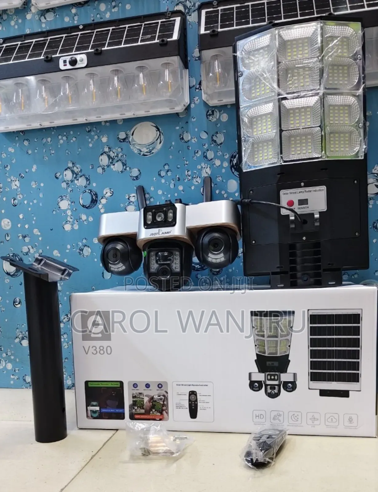 2 In 1 Solar Street Light With Ai Triple Lens Solar Camera