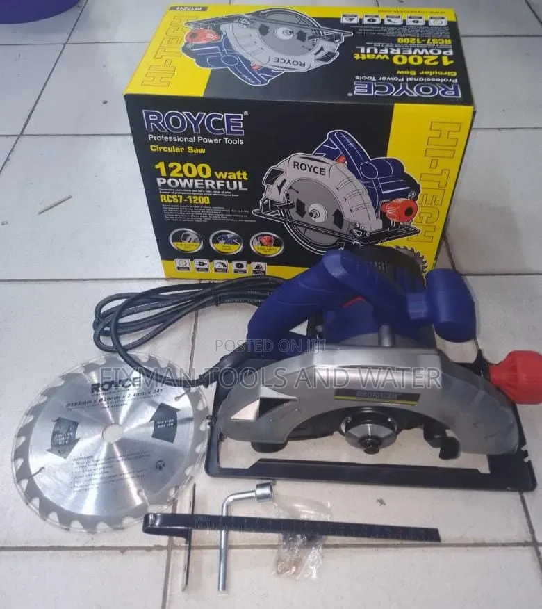 New Royce Circular Saw Set1200 Watts 7" With Extra Blade