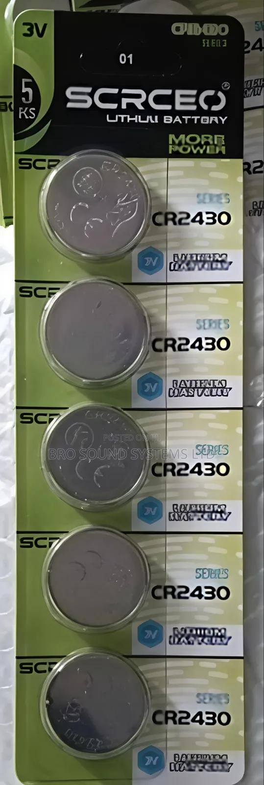 Scrceo Cr2430 3v Lithium Remote Battery