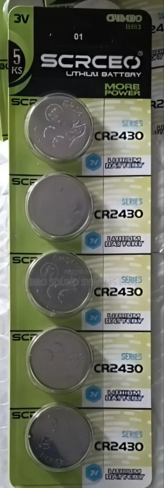 Scrceo Cr2430 3v Lithium Remote Battery