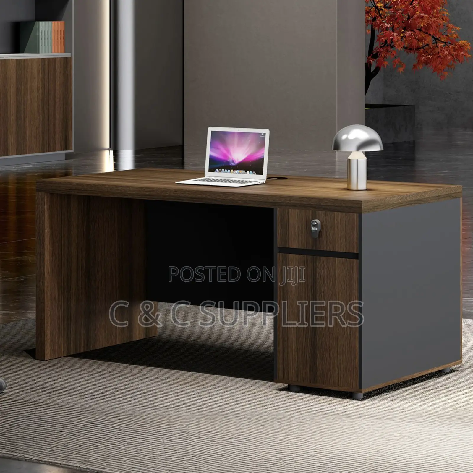 1.6 Meters Executive Office Desk With Fixed Drawers