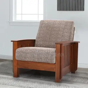 Wooden Chair: Luxury Teak Wood Cushioned Lounge Chair