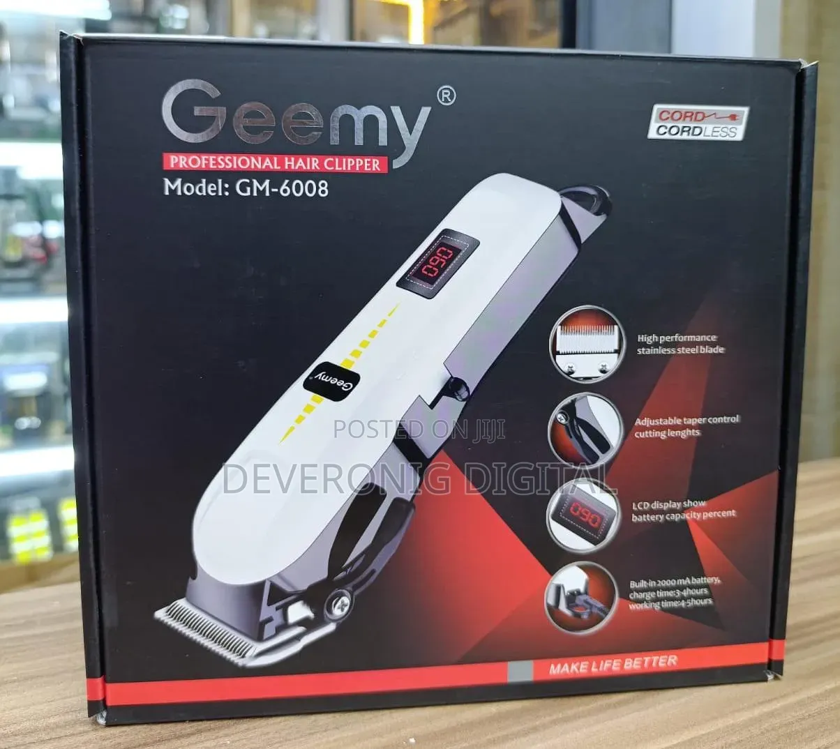 *Geemy Professional Cordless Hair Clipper.* * Model: Gm-6008 *
