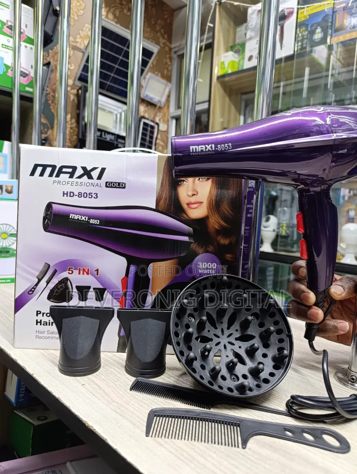 *Maxi 3000watts 5in1 Professional Hair Dryer