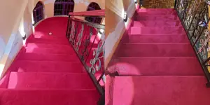Modern Red Wall to Wall Carpet for Office Stairs Areas