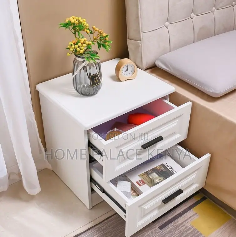 Bedside Table: Modern Small Bedside Table With Storage Drawers