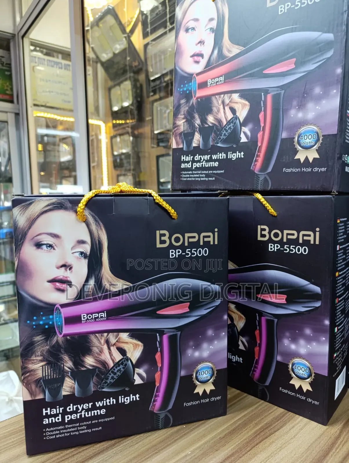 *Bopai 4000watts Professional Hair Dryer With Light
