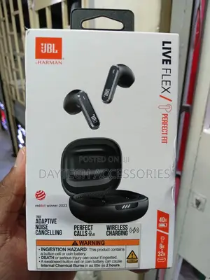 JBL Live Flex True Wireless Noise Cancelling Earbuds - Black