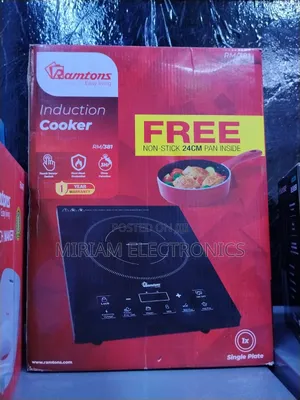 Induction Cooker +Free Non Stick 24 Cm Pan Inside Black- Rm/381