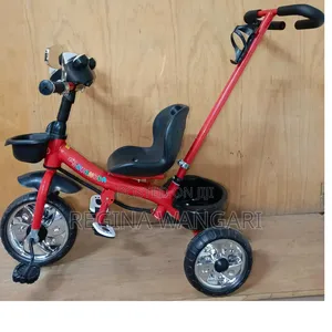 Tricycle With Handle-Red