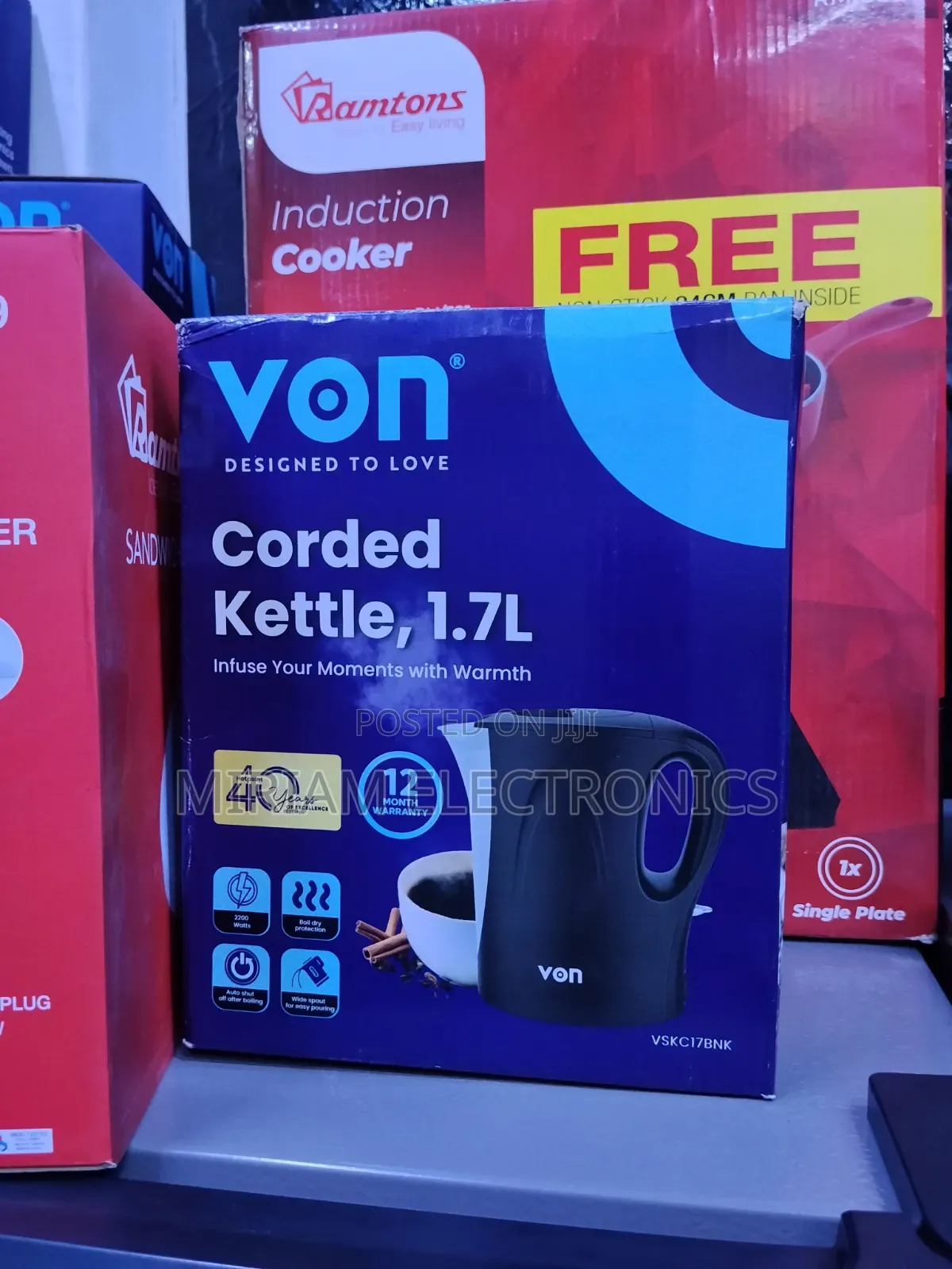 Von 1.7litre Corded Kettle