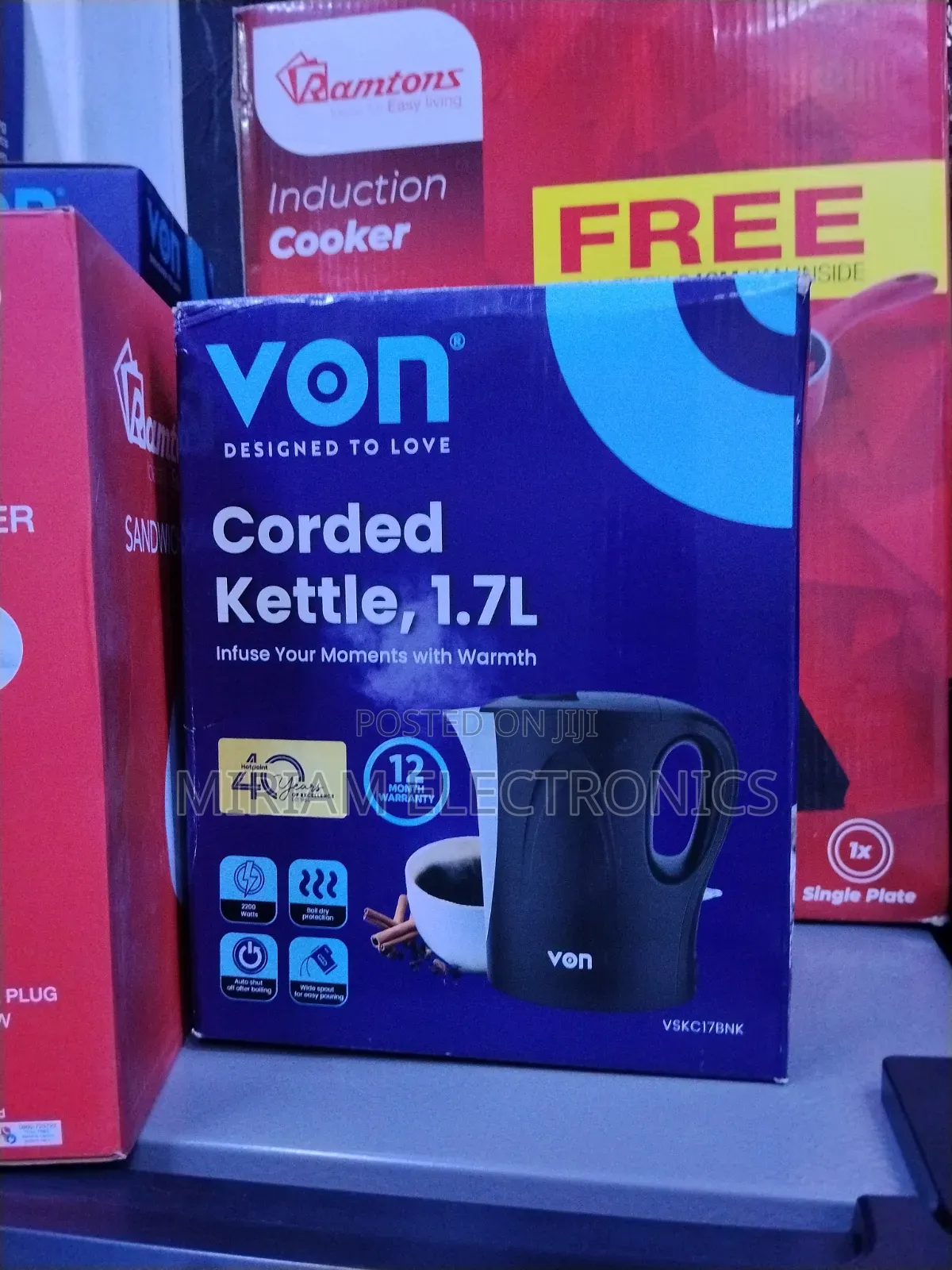 Von 1.7litre Corded Kettle