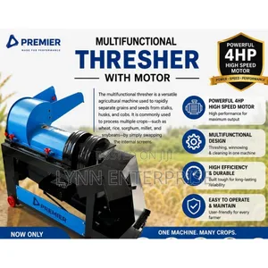 Premier Multifunctional Thresher With Motor 4hp High Speed Motor