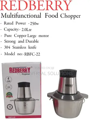 Redberry Food Chopper 2.0 Litres 250w