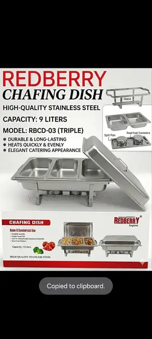 Redberry 9litres Chafing Dish
