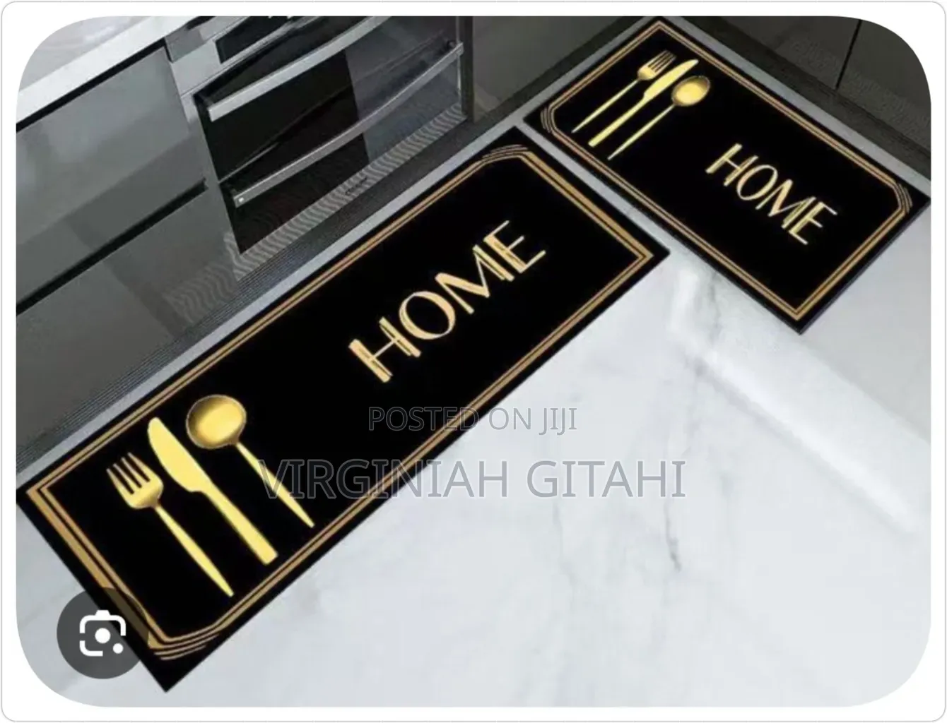 Heavy Grip Rubber Underside Floor 2pcs Set 3d Kitchen Mat Non Slip