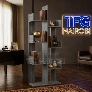 TFG Tr600-3 Tree Bookshelf - Premium Storm Grey MDF Bookcase