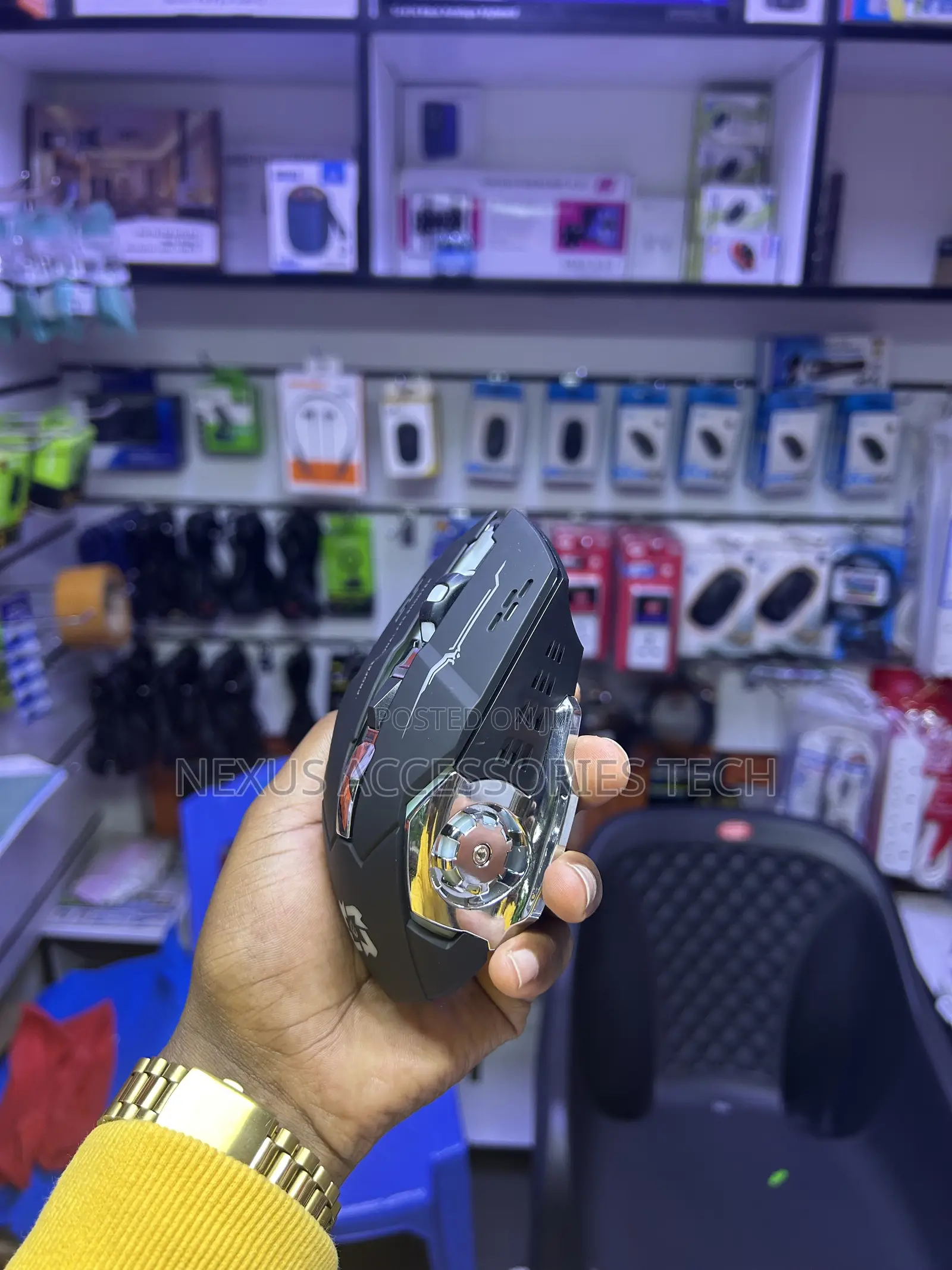 Rgb Rechargeable Wireless Gaming Mouse – Bluetooth Usb Mode