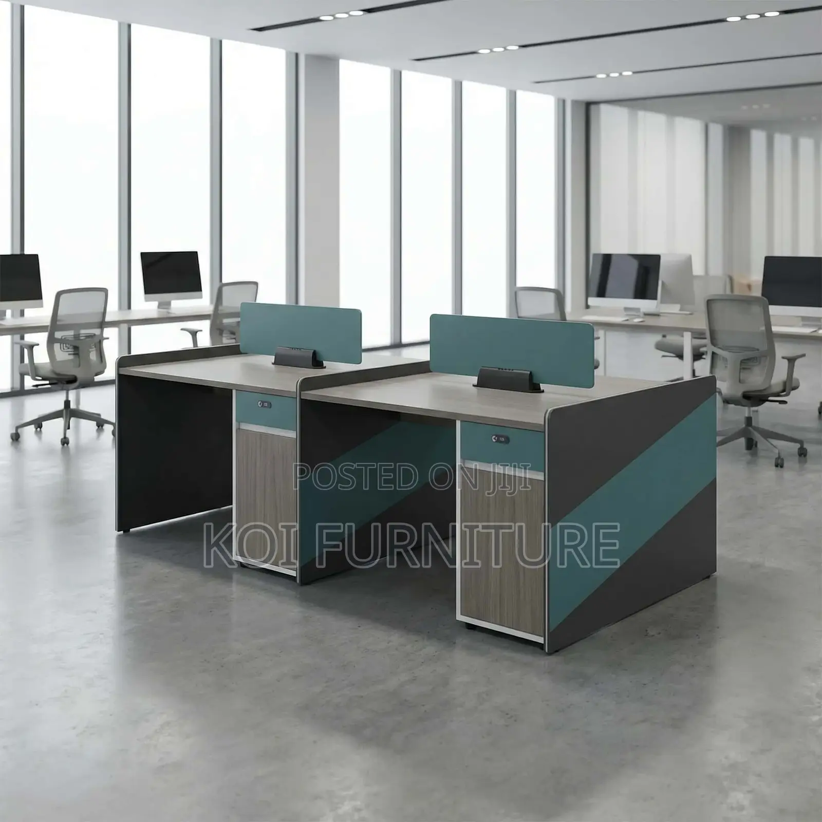 Office Workstation : G12g Four-Person Office Workstation