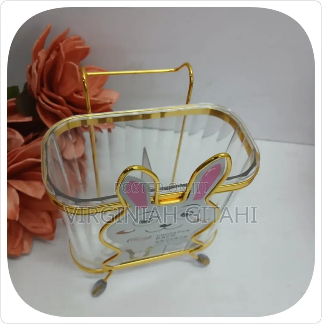 Acyric Mouse Shape Spoon Holder With Gold Stand