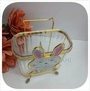 Acyric Mouse Shape Spoon Holder With Gold Stand