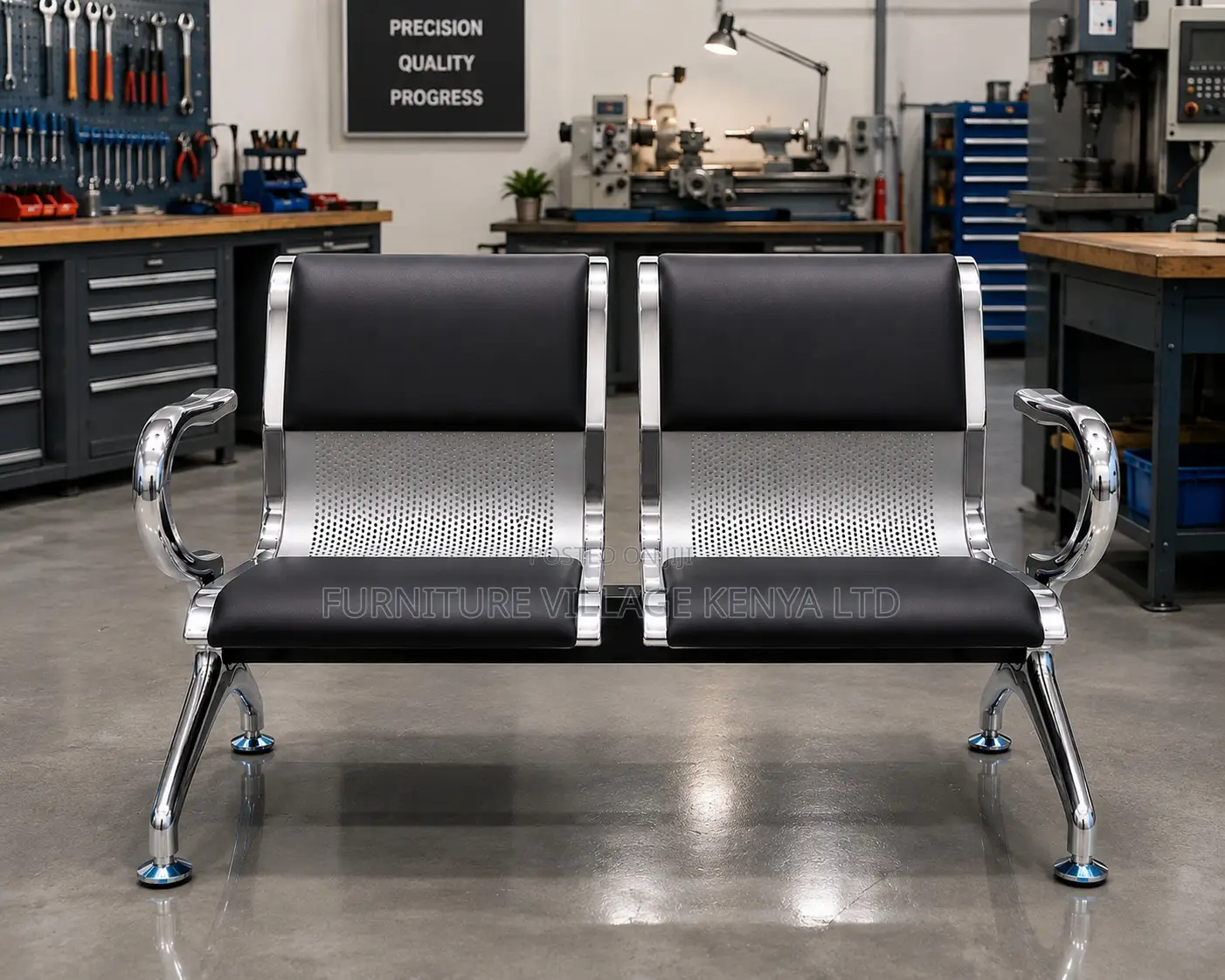 2-Seater Reception Office Bench