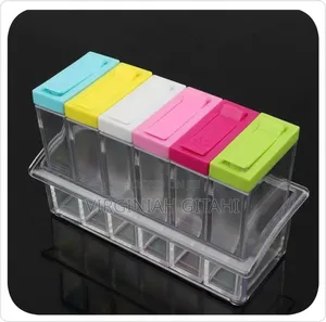 6 PCS Colourful Transparent Spice Seasoning Set