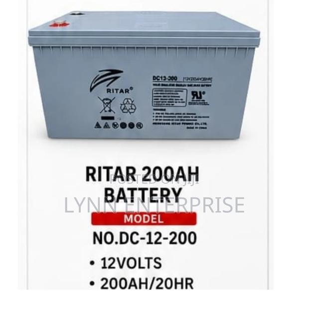 Ritar 200ah Battery Dc;12 Volts 200ah/20hr
