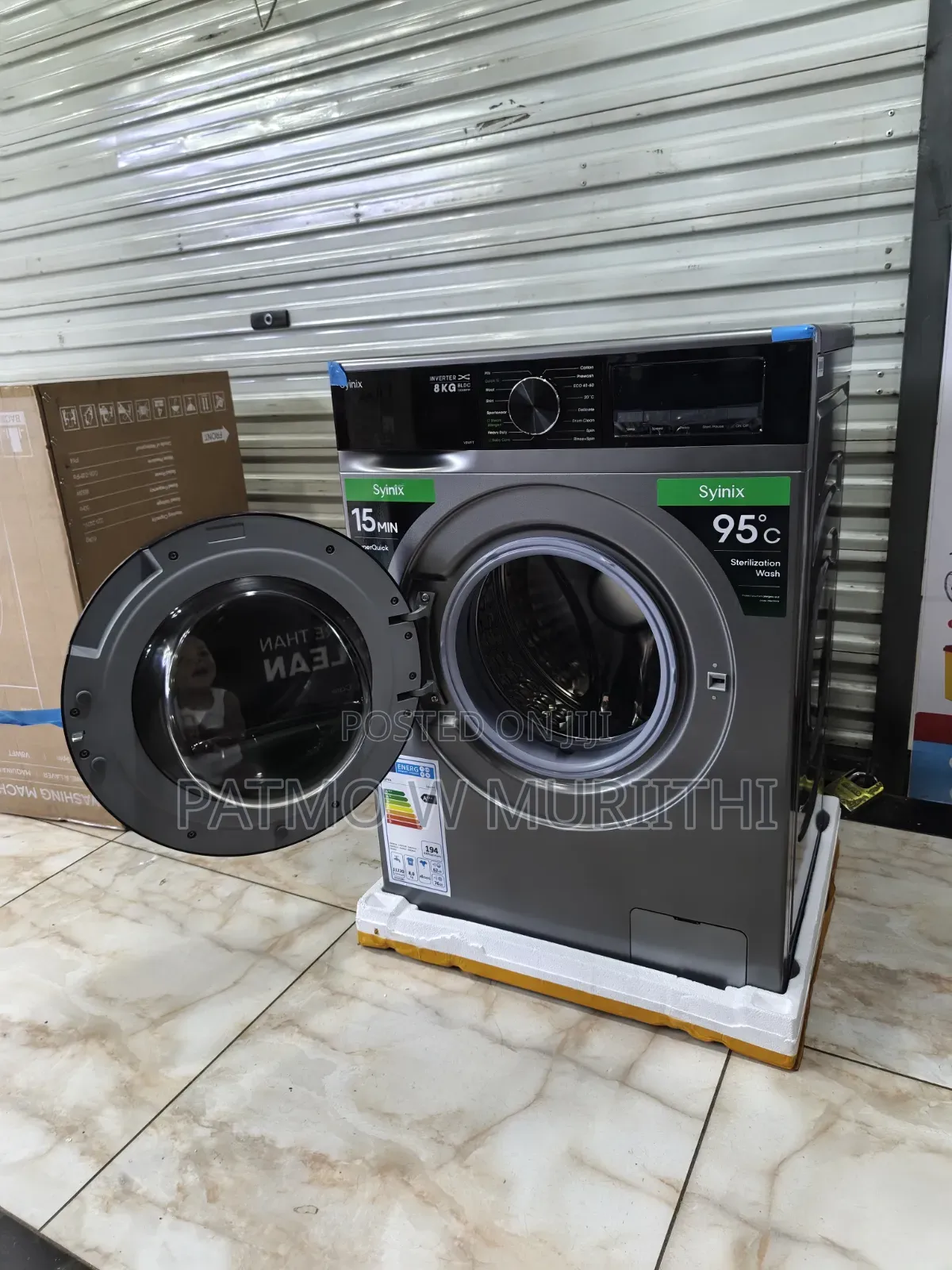 Syinix Washing Machine Frontloaf Wash and Spin 8kgs