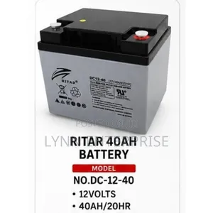 Ritah 40ah Battery Dc;12volts, 40ah/20hr