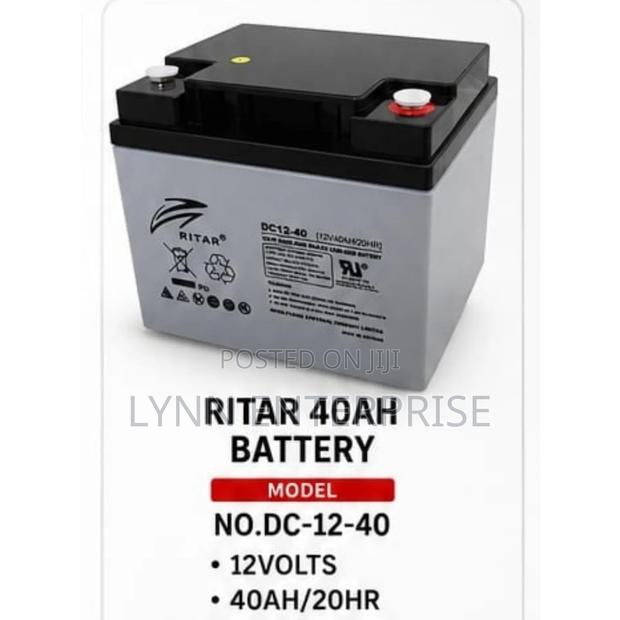 Ritah 40ah Battery Dc;12volts, 40ah/20hr