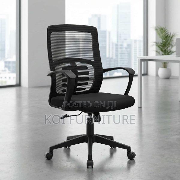 Office Chair : Black Ergonomic Mesh Office Chair - thumbnail 2