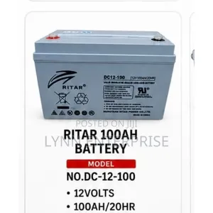 Ritah 100ah Battery Dc;12volts, 100ah/20hr